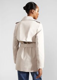 Norma Short Trench Coat, Buff Grey, hi-res