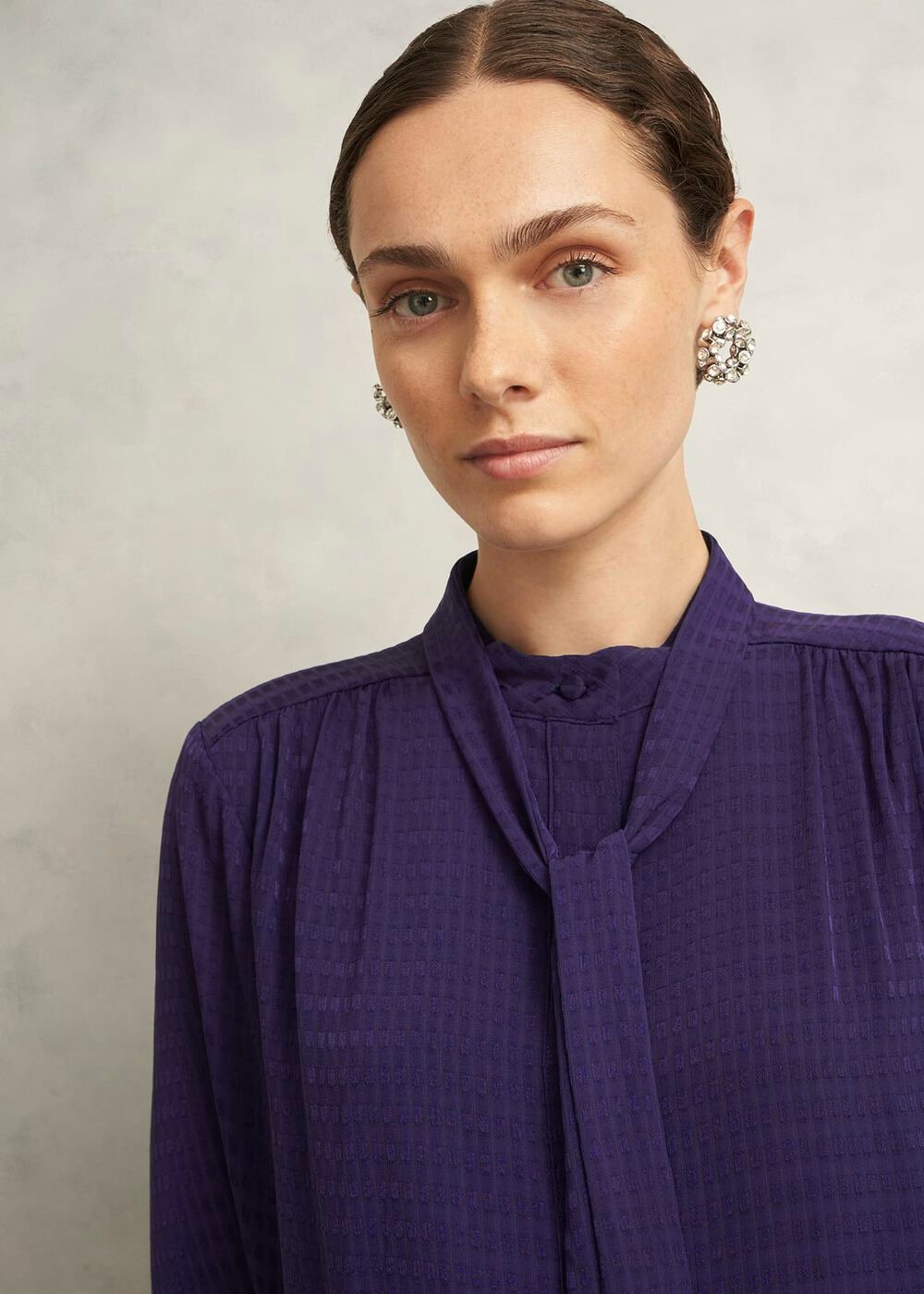 Gabrielle Blouse, Midnight Purple, hi-res