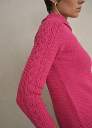 Camilla Cotton Sweater, Soft Berry Pink, hi-res
