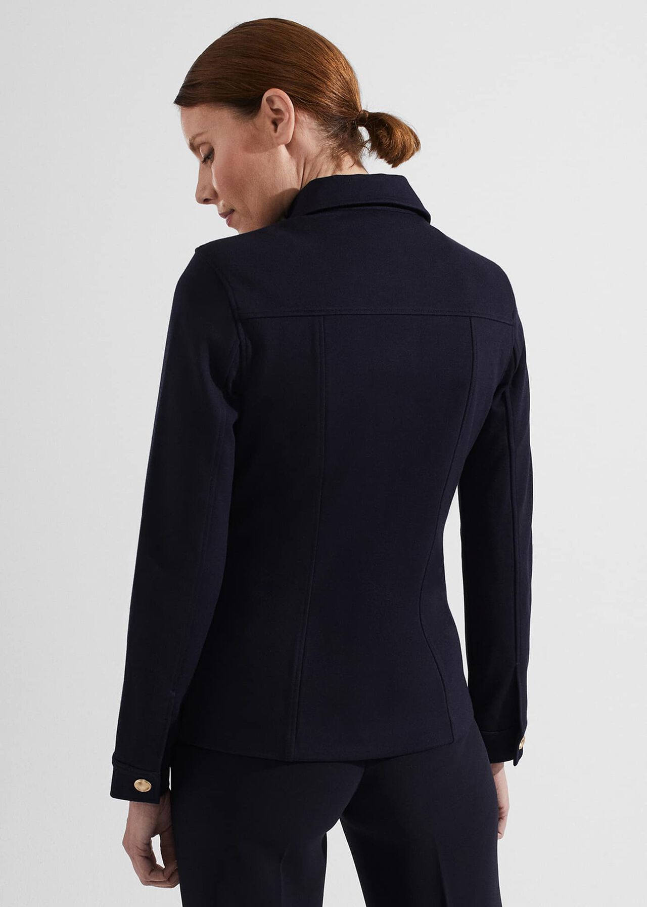 Petrie Jersey Jacket, Navy, hi-res