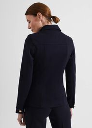 Petrie Jersey Jacket, Navy, hi-res