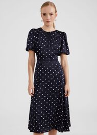 Christina Dress, Navy Ivory, hi-res