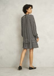 Hewlett Geo Mini Dress, Black Cream, hi-res