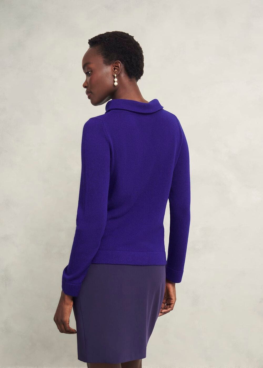 Audrey Wool Cashmere Jumper, Cobalt Blue, hi-res