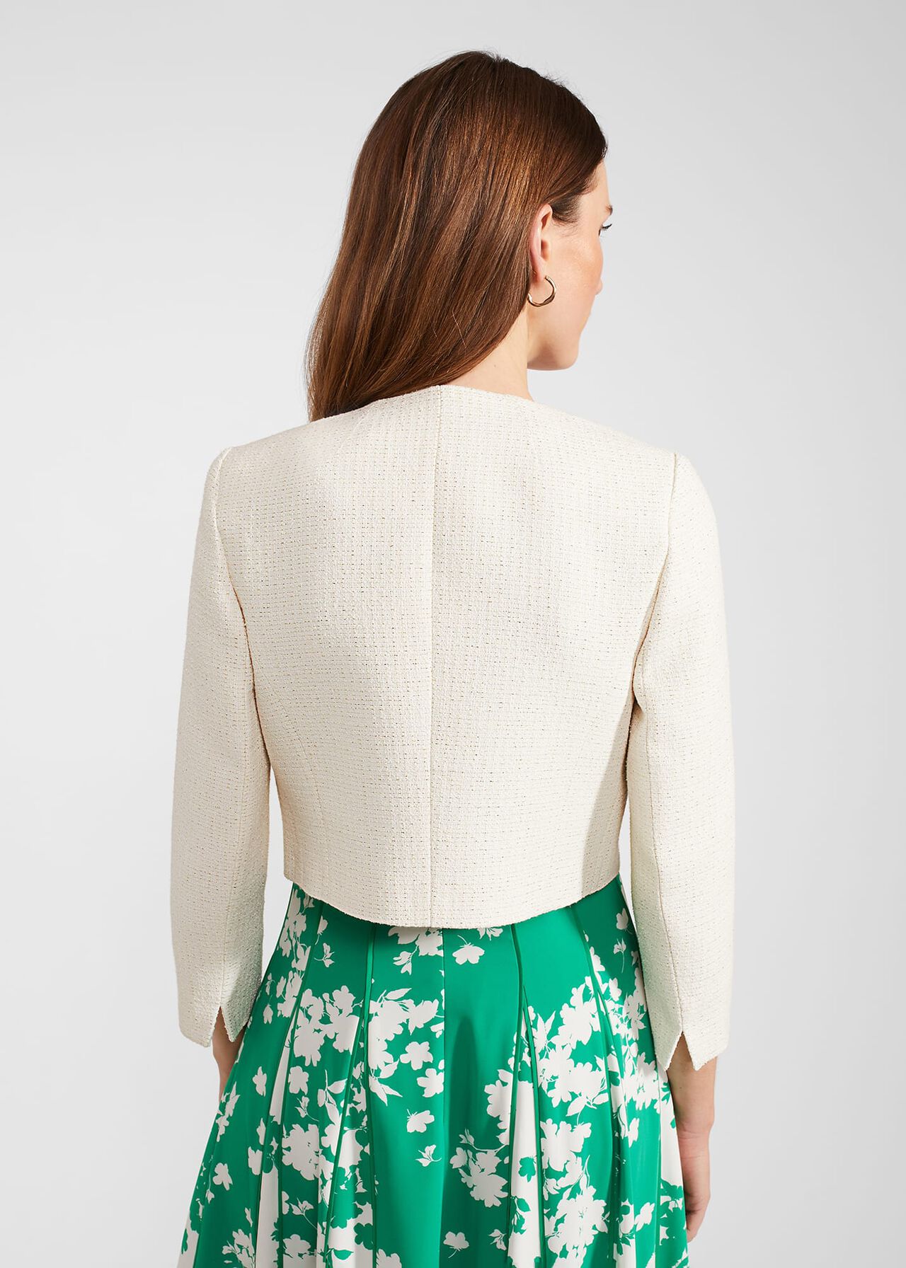 Elize Tweed Jacket, Ivory Gold, hi-res