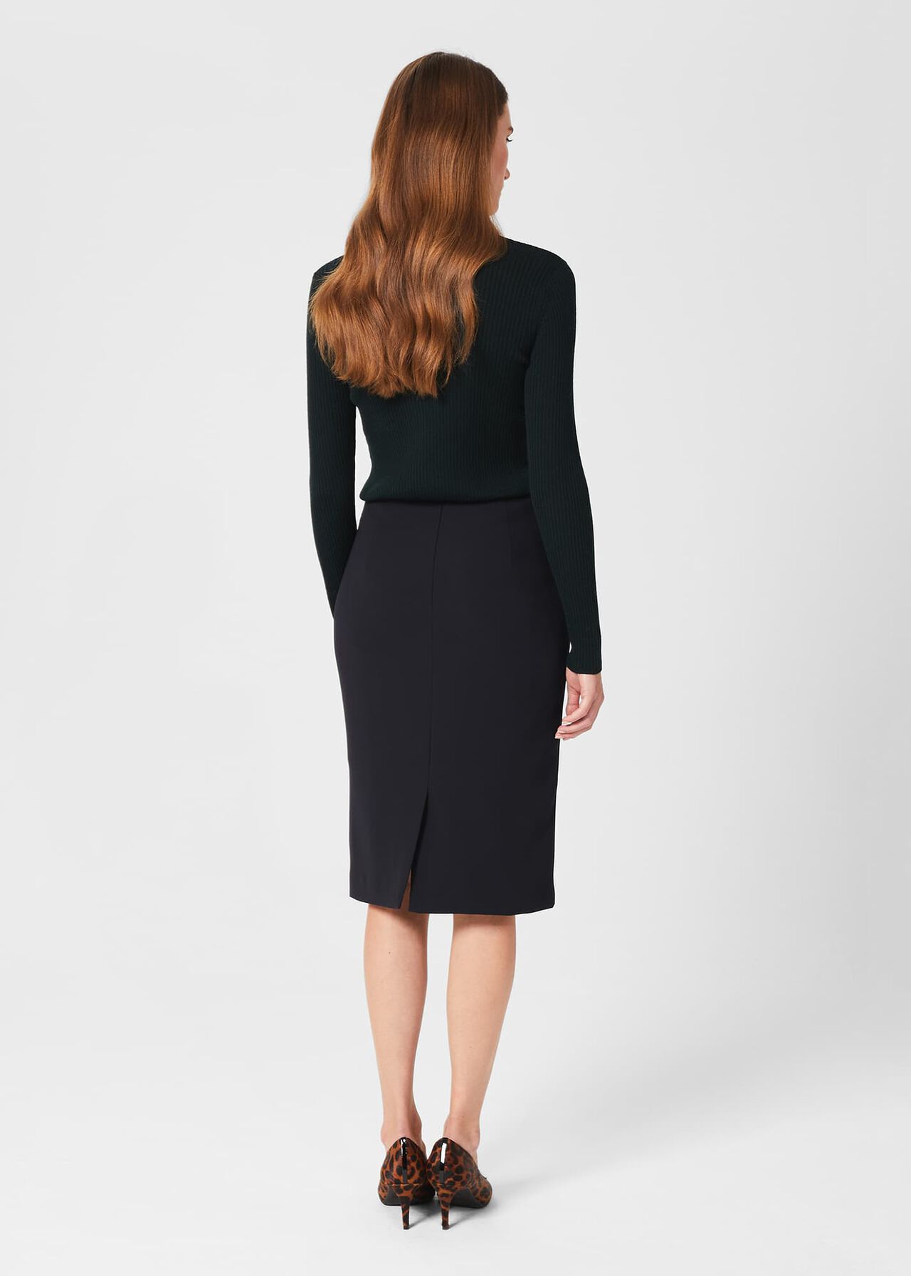 Abigail Pencil Skirt , Navy, hi-res