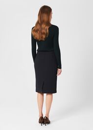 Abigail Pencil Skirt , Navy, hi-res