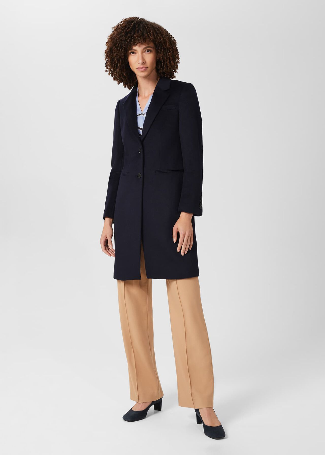 Tilda Wool Coat, Navy, hi-res