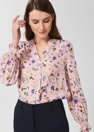 Sutton Floral Blouse , Pink Multi, hi-res