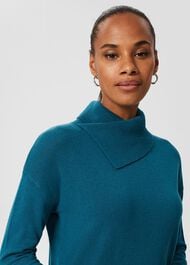 Courtney Knitted Dress, Aegean Blue, hi-res