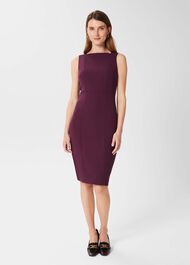 Adelia Dress, Deep Plum, hi-res