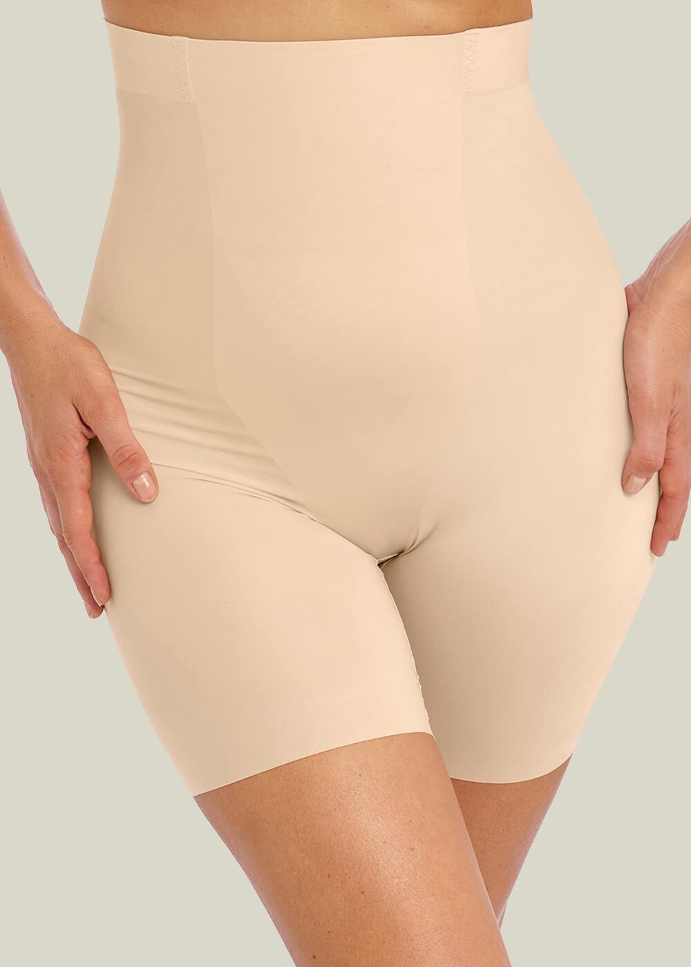 Moderate Control High Waist Long Leg Shaper , Frappe, hi-res