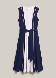 Petite Louise Colourblock Dress, Midnight Pink, hi-res