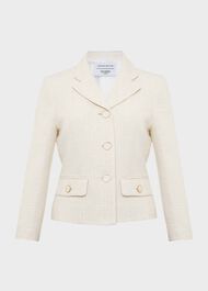 Clarence Tweed Jacket, Cream, hi-res
