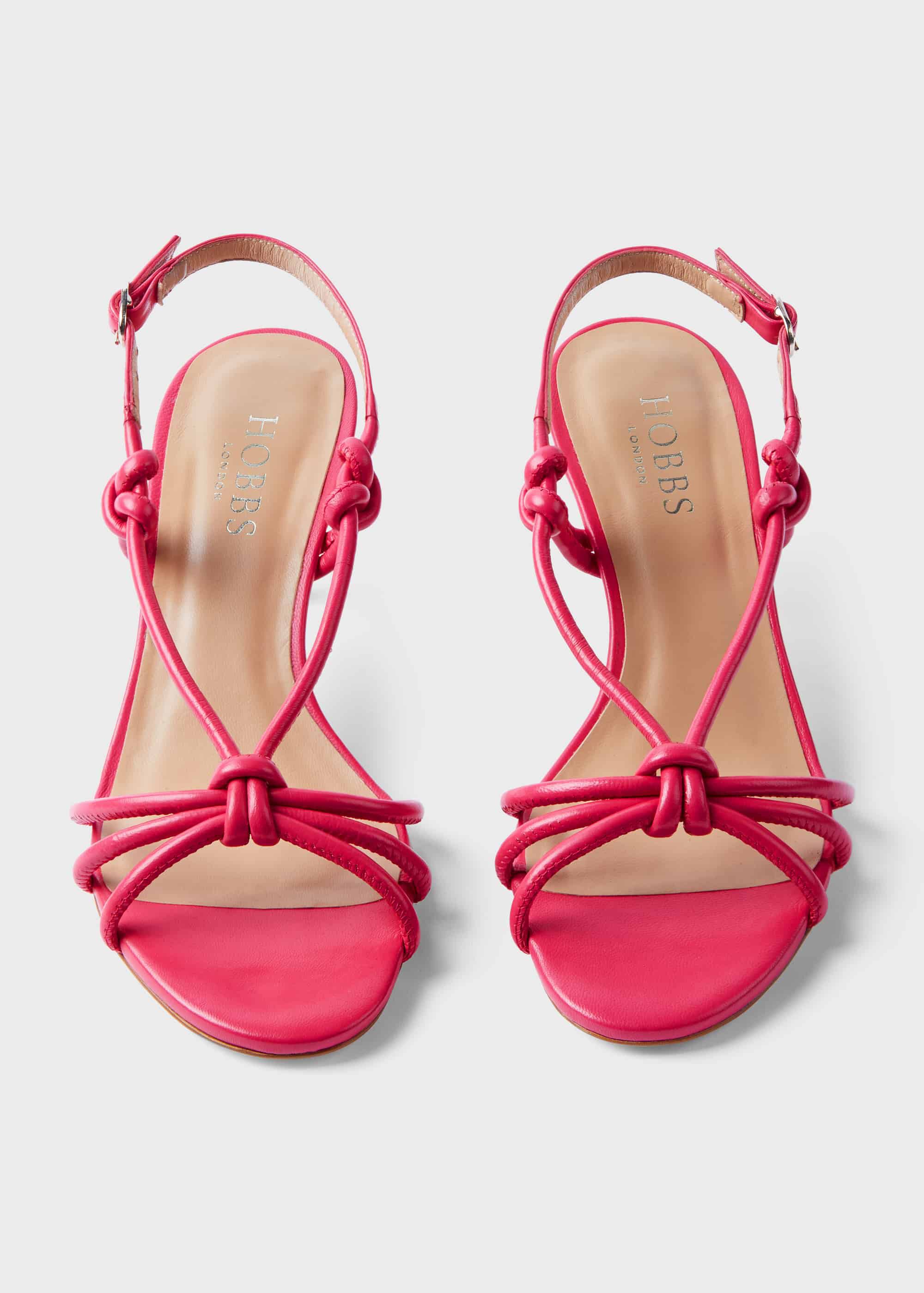 Pink kitten heel sandals discount