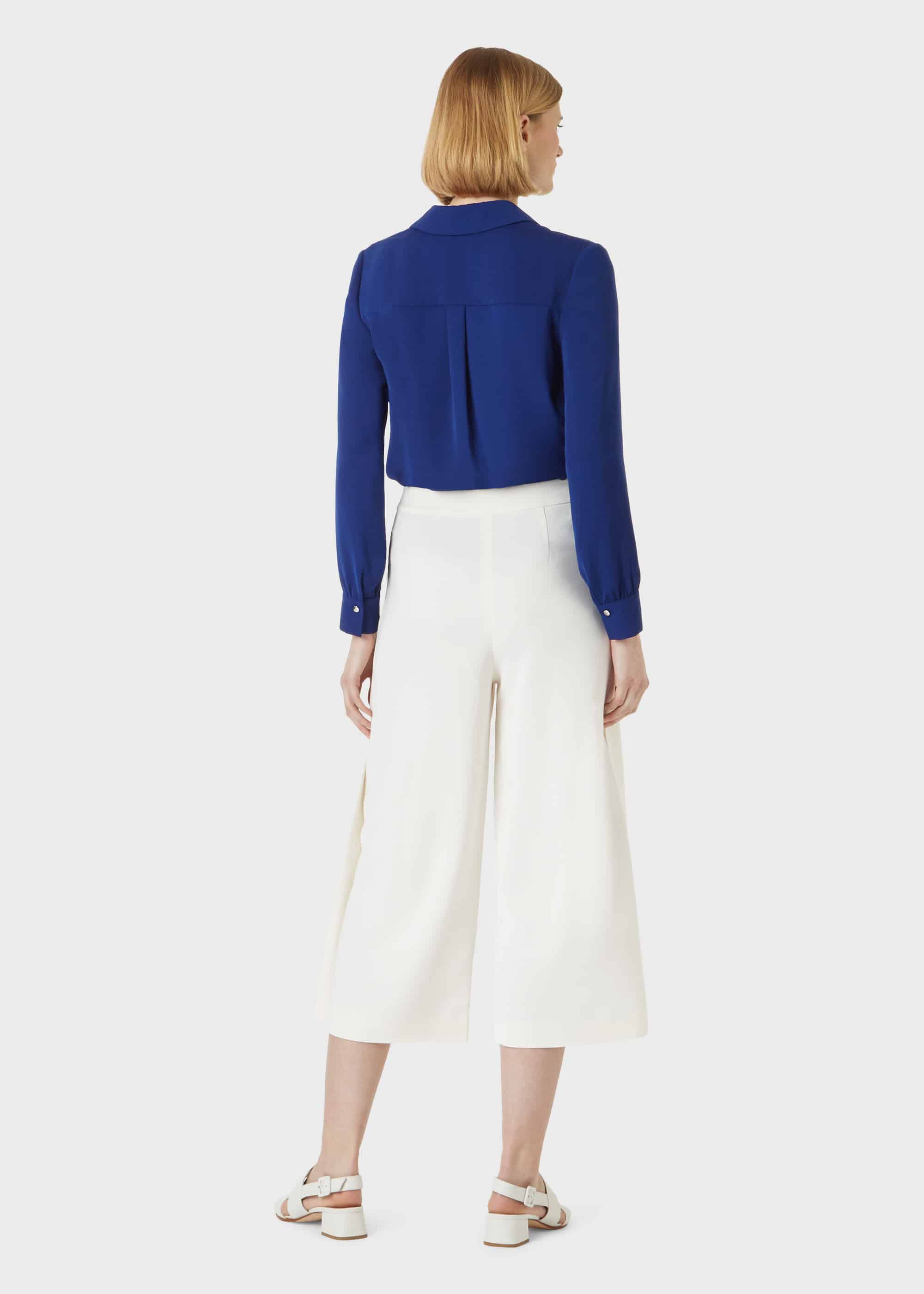 Ivory cropped hotsell trousers