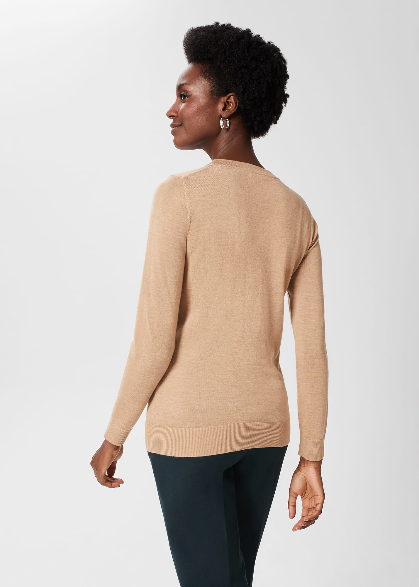 Camel merino outlet wool jumper