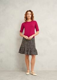 Leanne Knitted Top With Wool, Zinnia Pink, hi-res