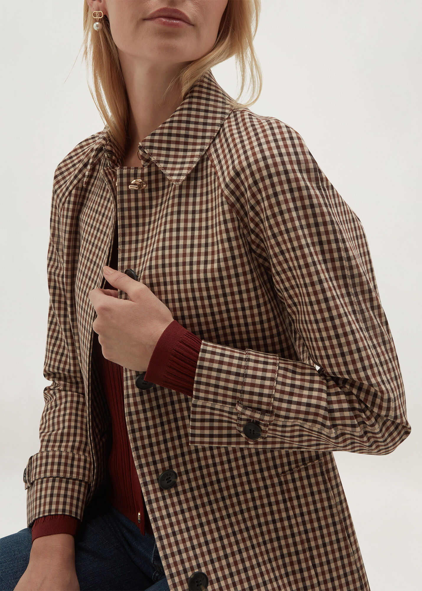 Ariana Check Trench Coat | Hobbs US |
