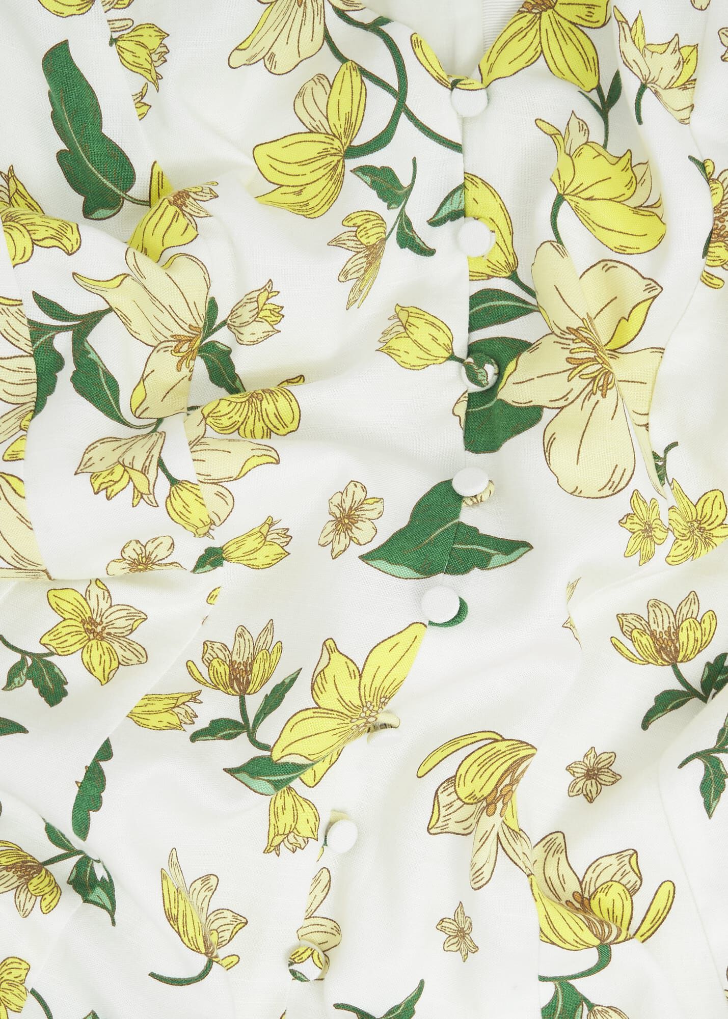 Coniston Floral Linen Blend Mini Dress | Hobbs US |