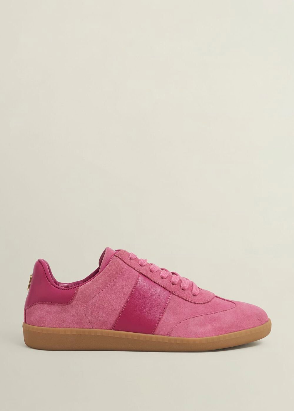 Etta Suede Trainers, Pink Multi, hi-res