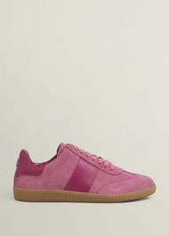 Etta Suede Trainers, Pink Multi, hi-res