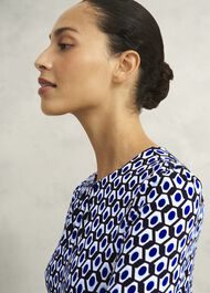 Dakota Jersey Dress, Navy Multi, hi-res