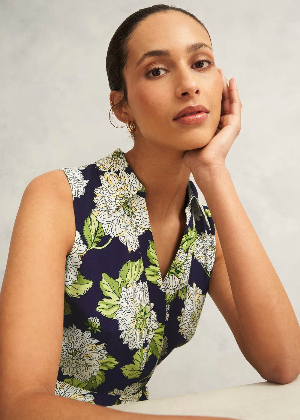 Petite Bea Dress, Navy Multi, hi-res