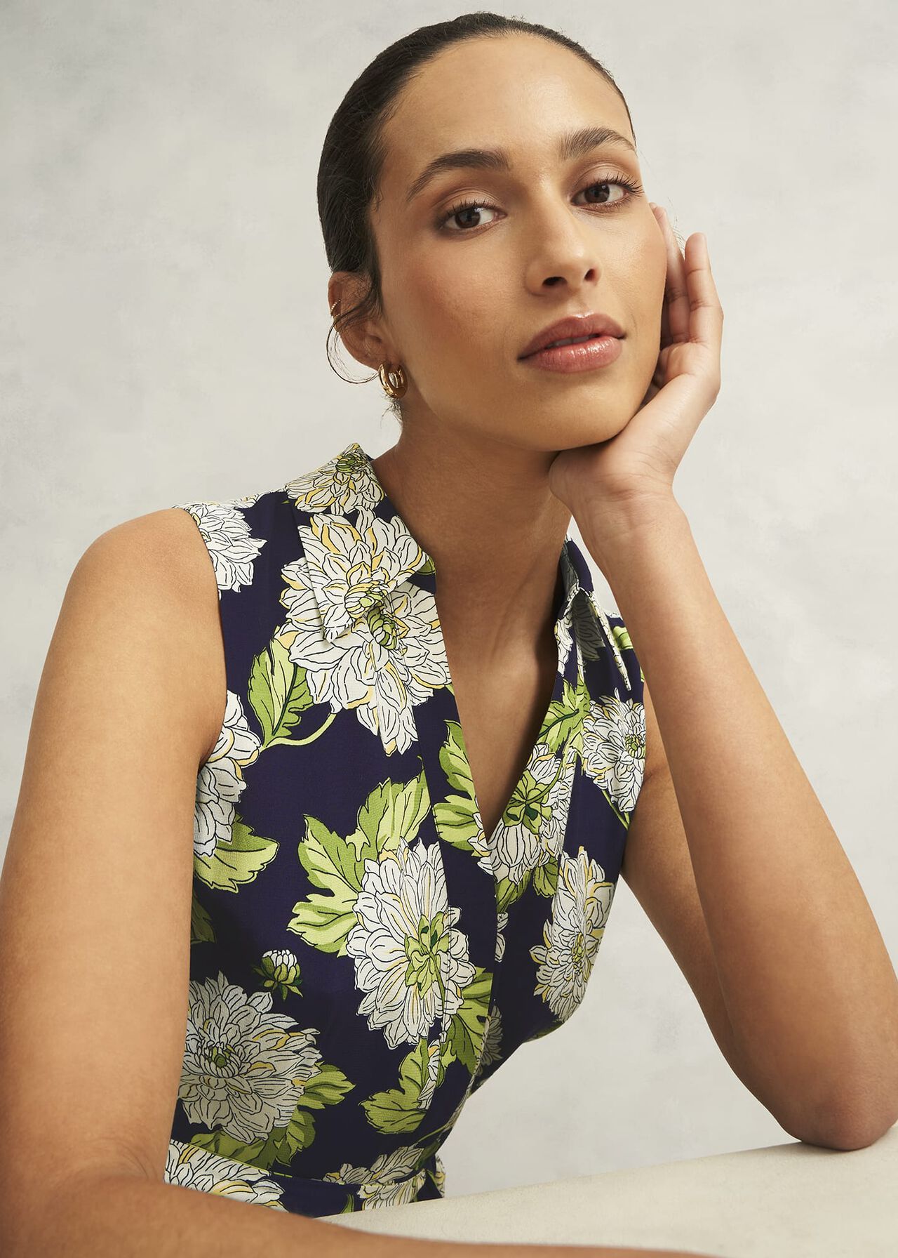 Petite Bea Dress, Navy Multi, hi-res