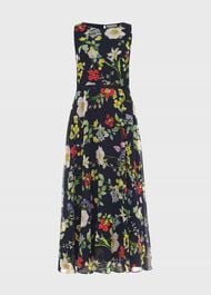Carly Floral Midi Dress, Midnight Multi, hi-res