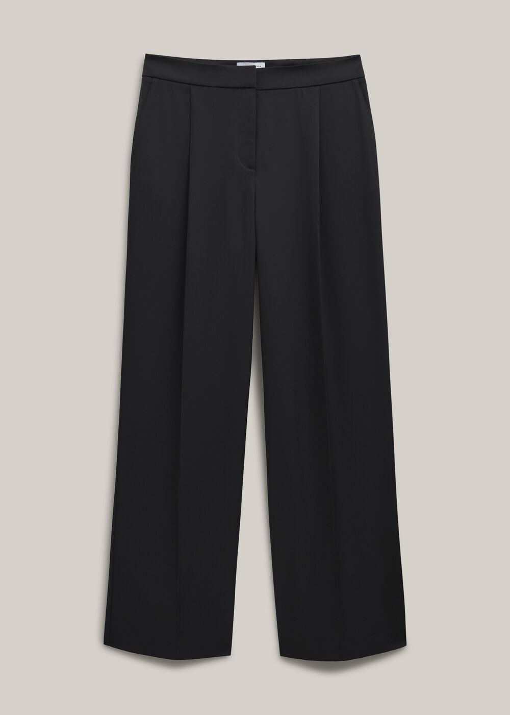 Howley Wide Trousers, Black, hi-res
