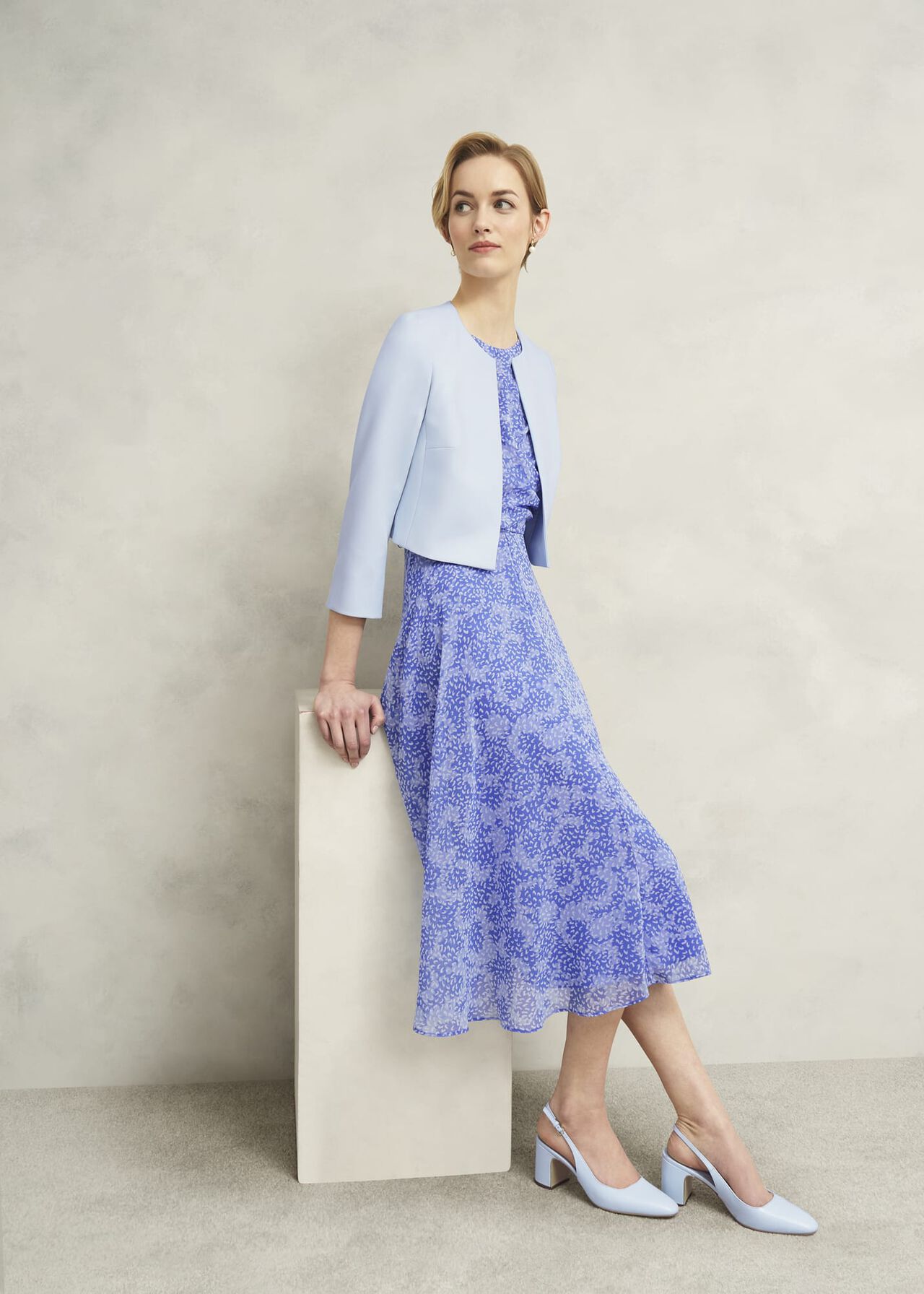 Elize Crepe Jacket, Pale Blue, hi-res