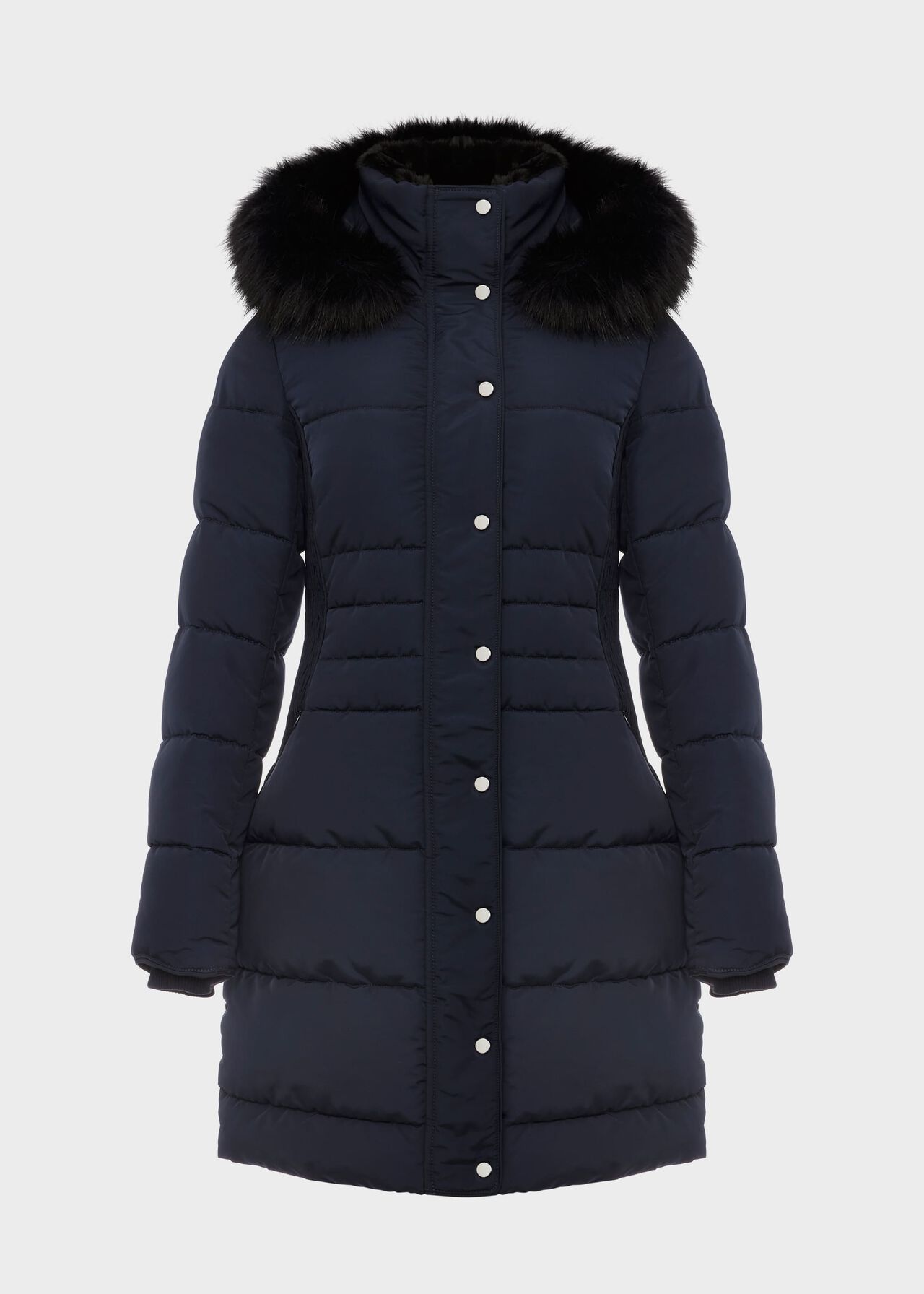 Dita Puffer Jacket With Hood, Navy, hi-res