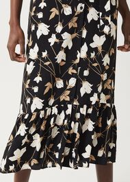 Magda Floral Midi Dress, Black Multi, hi-res
