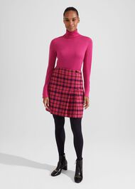 Leah Wool Skirt, Pink Multi, hi-res