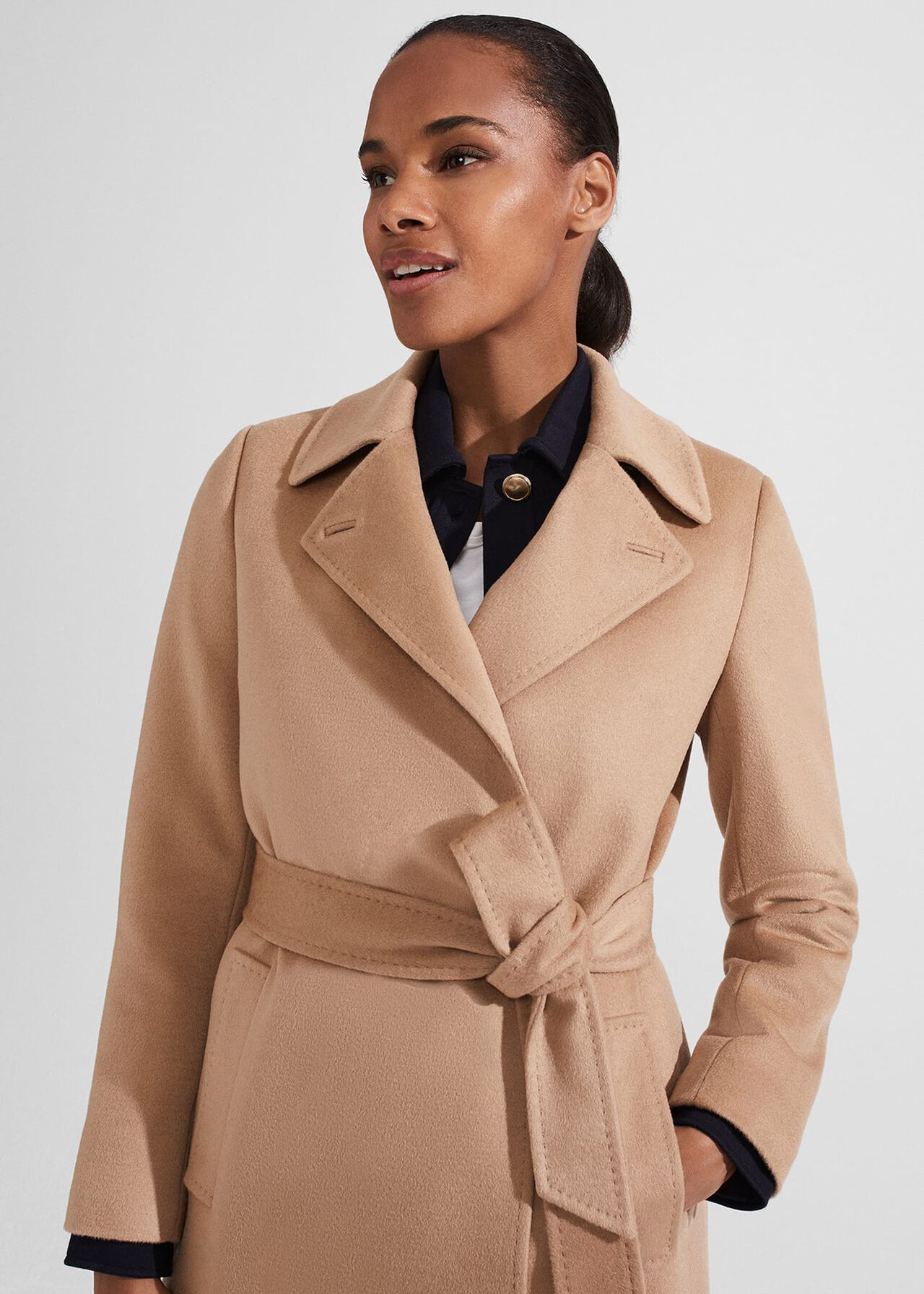 Livia Wool Coat, Camel, hi-res