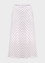 Steph Linen Skirt, Ivory Multi, hi-res