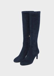 Lizzie Stretch Boots, Navy, hi-res