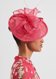 Chloe Fascinator, Bright Geranium, hi-res