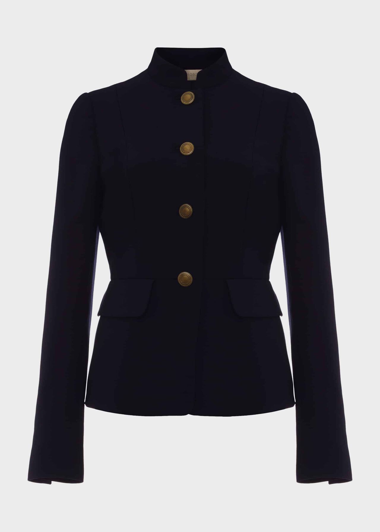 Angelica Wool Blend Military Jacket Navy