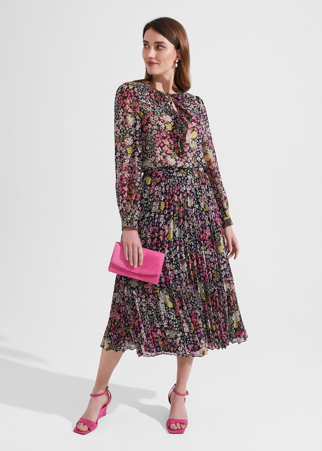 Losie Midi Skirt, Midnight Multi, hi-res