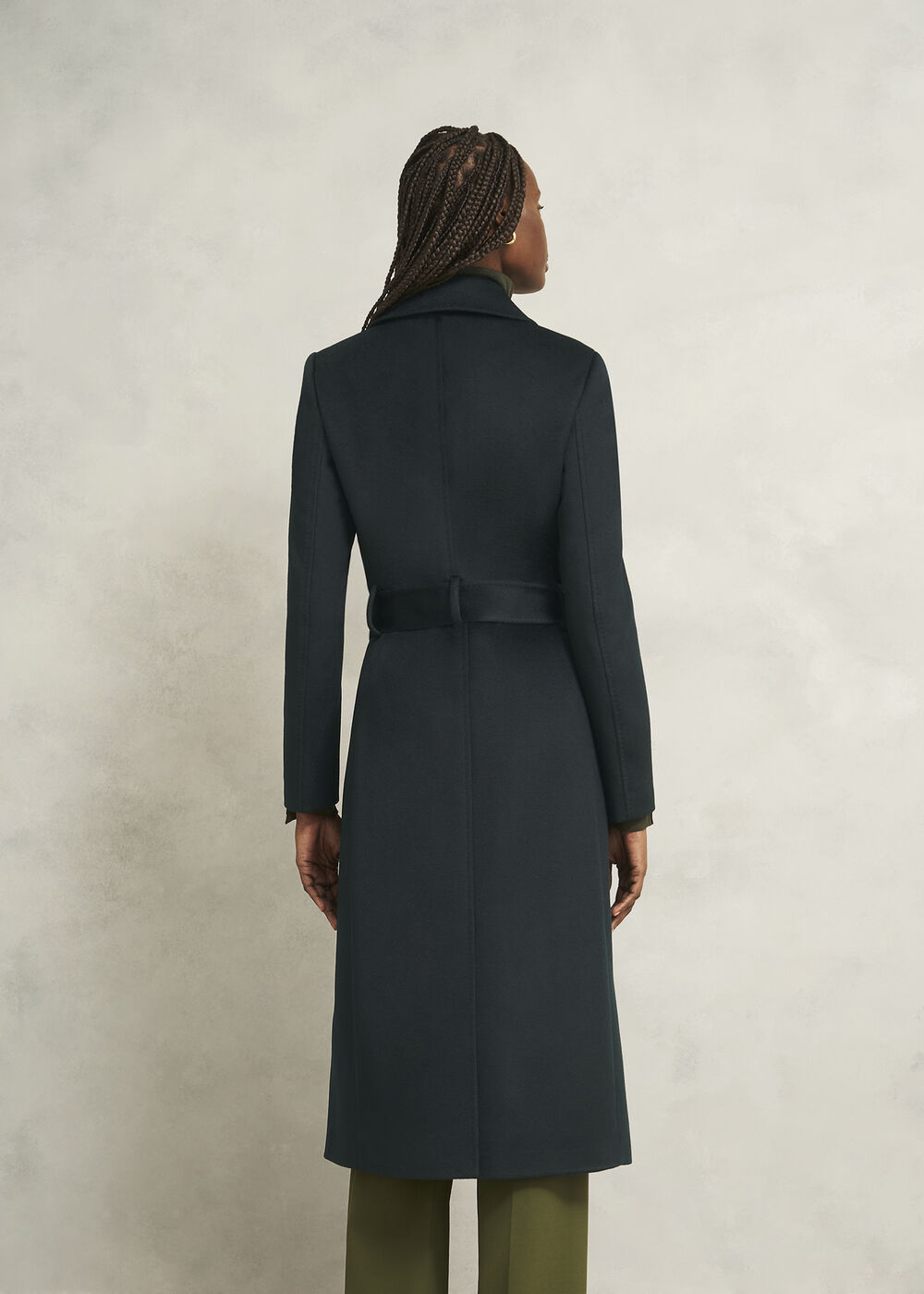 Livia Wool Coat, Dark Green, hi-res