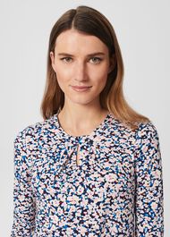 Julia Printed Top, Pink Multi, hi-res