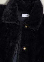 Rue Faux Fur Coat, Black, hi-res