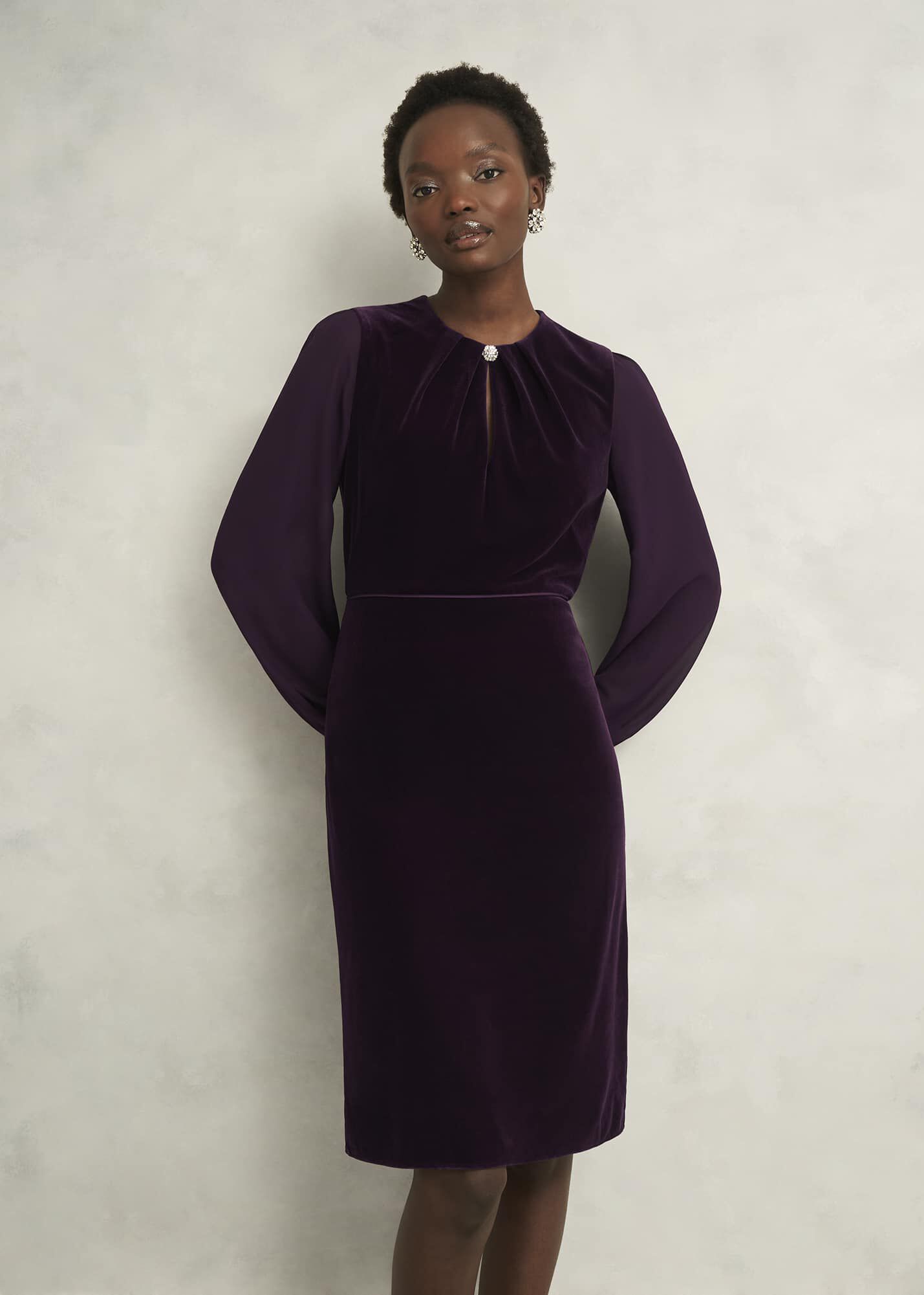 Willow Velvet Dress | Hobbs ROW |