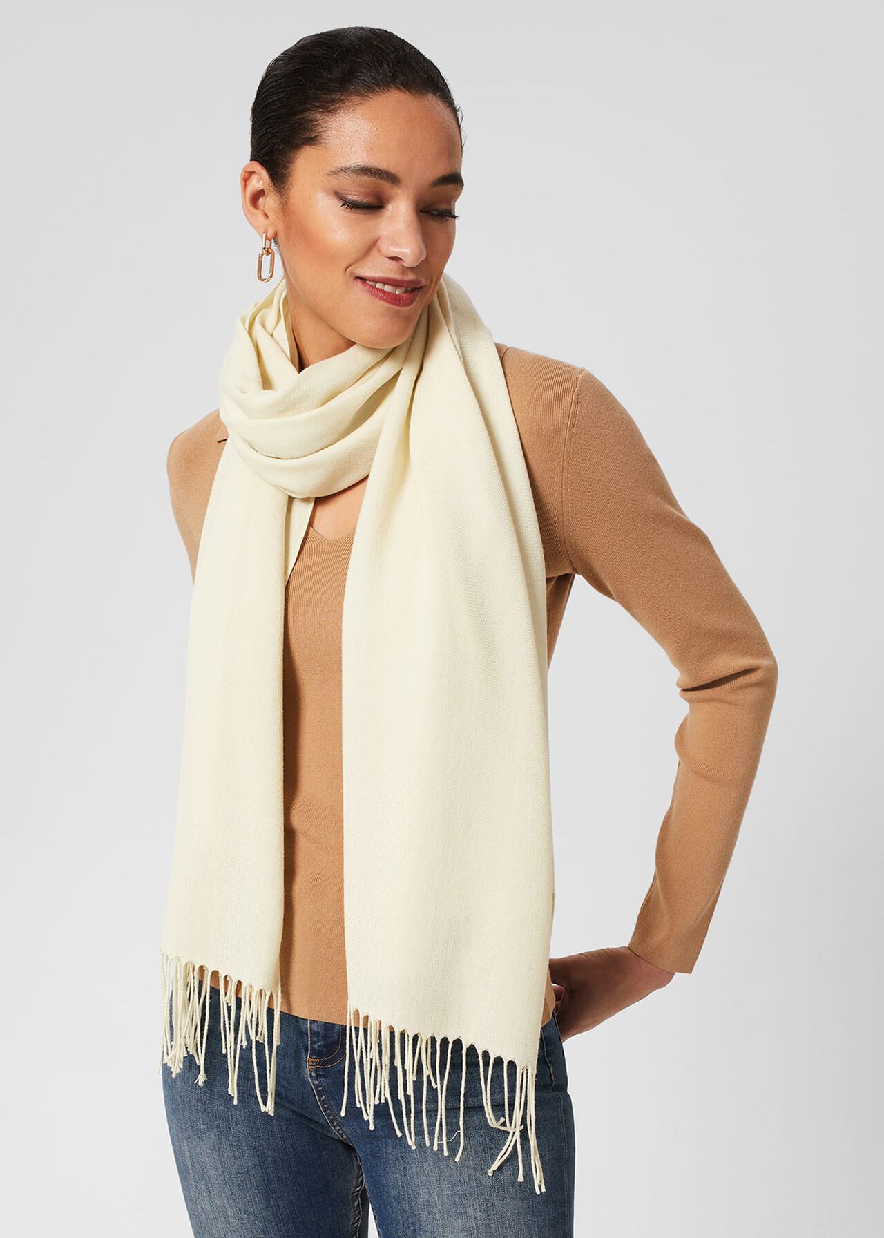 Matilda Scarf, Pale Yellow, hi-res