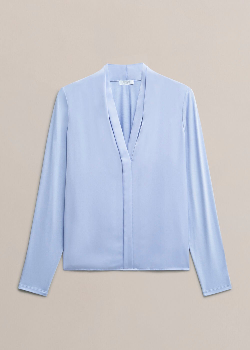 Claire V neck Top, Lavender Blue, hi-res