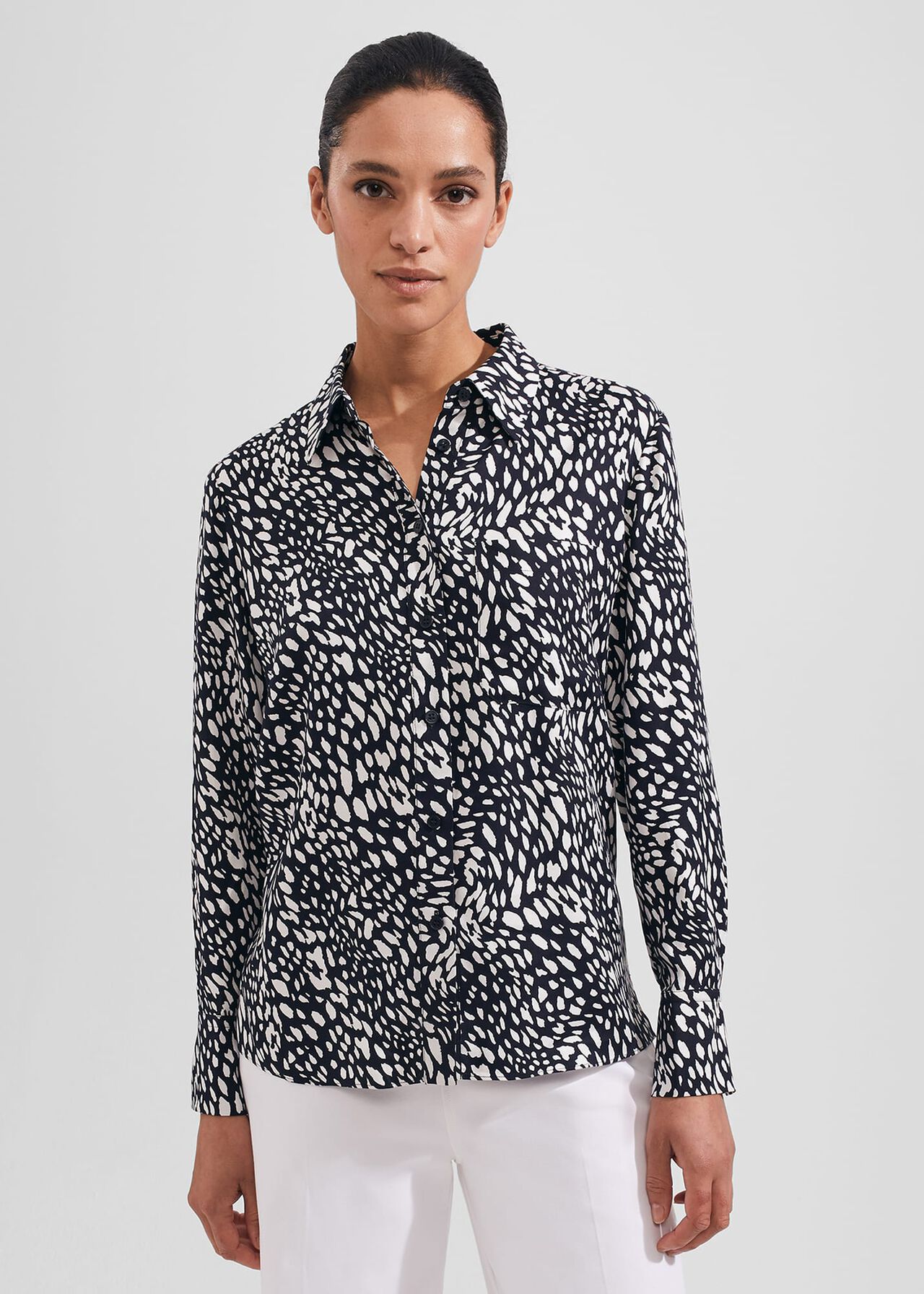 Katia Shirt, Navy Ivory, hi-res