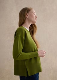 Marsha Knitted Jumper, Soft Moss Green, hi-res