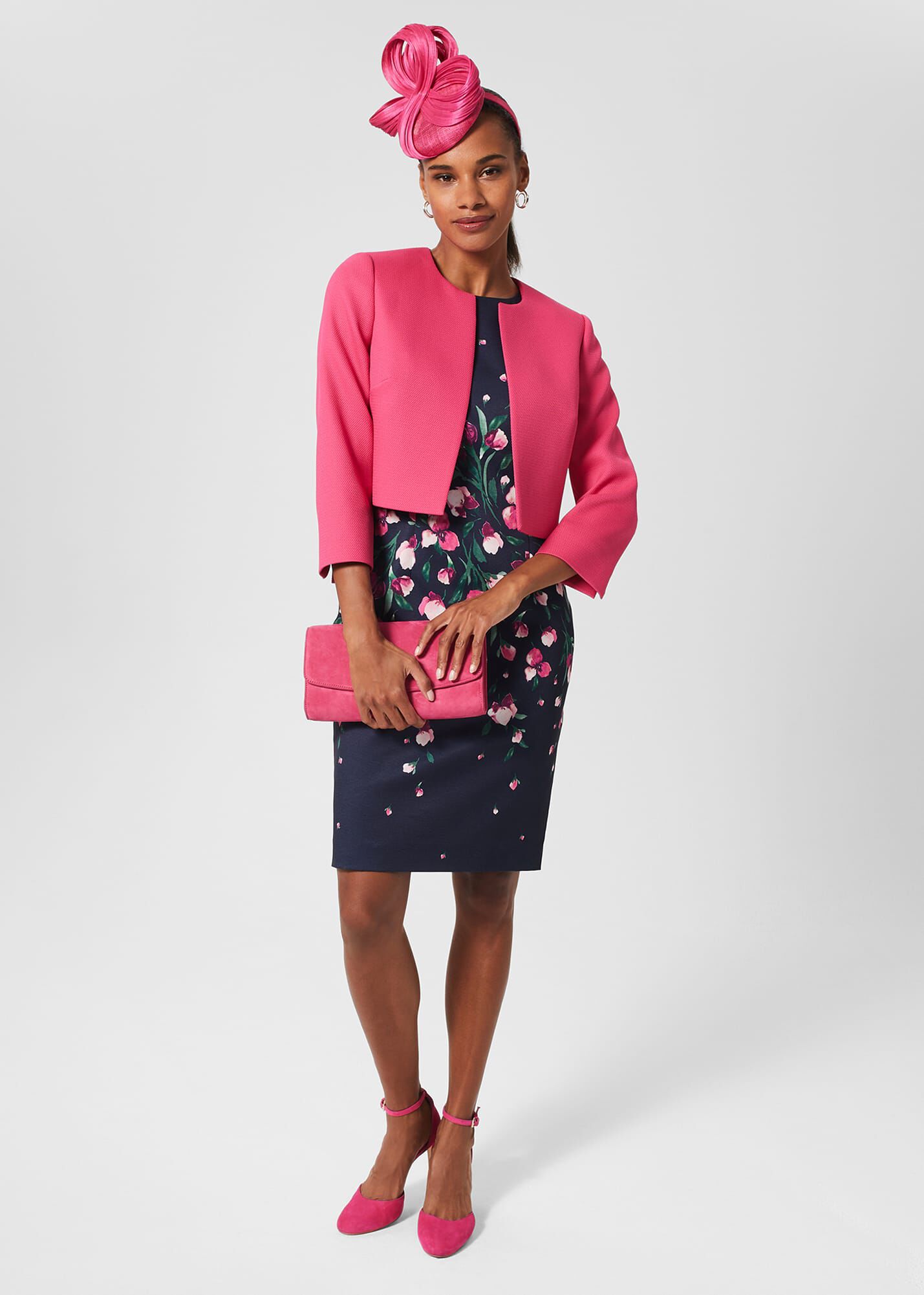 Hobbs moira dress raspberry sales